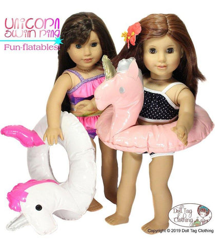 Doll Tag Clothing 18 Inch Modern Fun-flatable Unicorn 15" - 18" Doll Accessories Pixie Faire