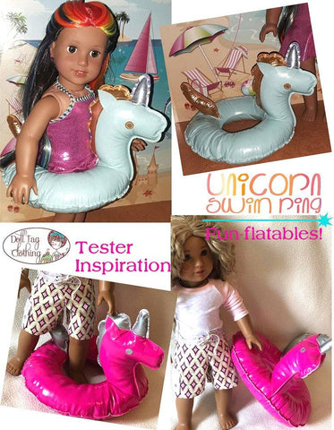 Doll Tag Clothing 18 Inch Modern Fun-flatable Unicorn 15" - 18" Doll Accessories Pixie Faire