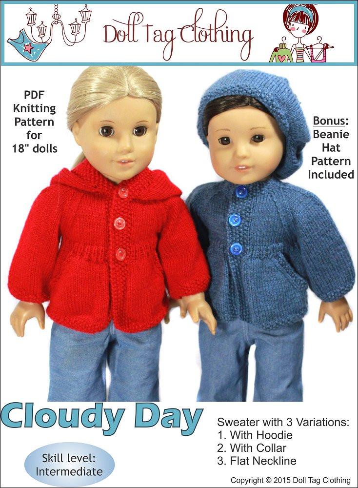 Doll Tag Clothing Knitting Cloudy Day Knitting Pattern Pixie Faire