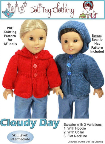 Doll Tag Clothing Knitting Cloudy Day Knitting Pattern Pixie Faire