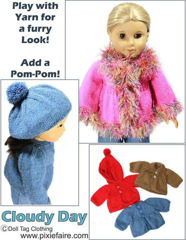 Doll Tag Clothing Knitting Cloudy Day Knitting Pattern Pixie Faire