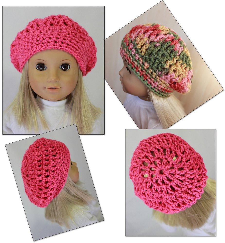 Doll Tag Clothing Crochet Cozy Winter Beanie Crochet Pattern 18" Dolls Pixie Faire