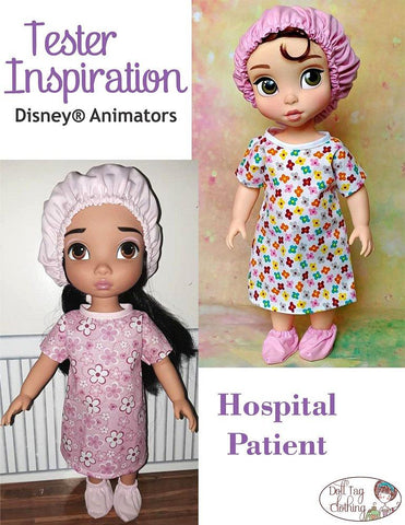 Doll Tag Clothing Disney Animator Hospital Patient Doll Clothes Pattern Designed to Fit Disney® Animators Dolls Pixie Faire