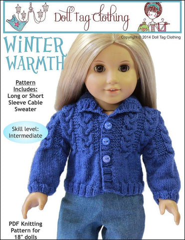 Doll Tag Clothing Knitting Winter Warmth Knitting Pattern Pixie Faire