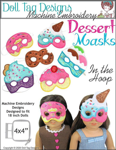 Doll Tag Clothing Machine Embroidery Design Dessert Masks Machine Embroidery Designs Pixie Faire