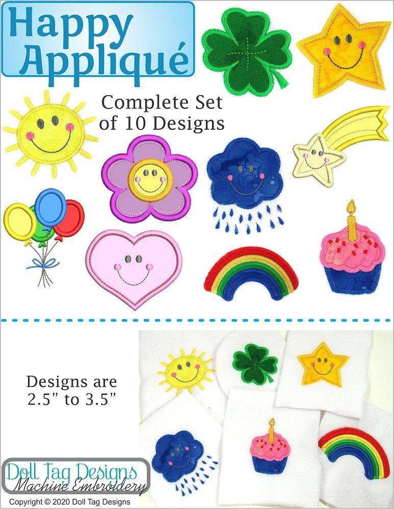 Doll Tag Clothing Machine Embroidery Design Happy Applique Machine Embroidery Designs Pixie Faire