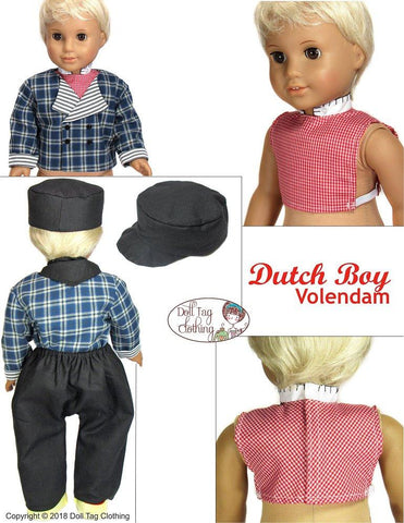 Doll Tag Clothing 18 Inch Boy Doll Dutch Boy: Volendam 18" Doll Clothes Pattern Pixie Faire
