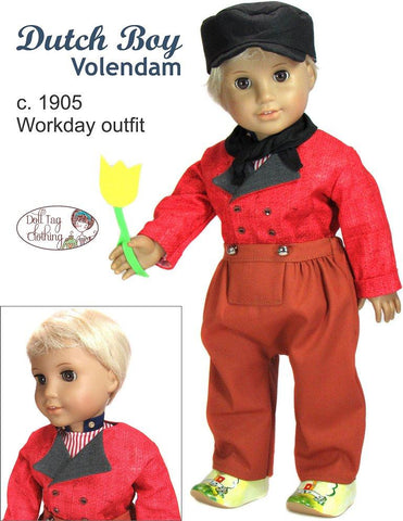 Doll Tag Clothing 18 Inch Boy Doll Dutch Boy: Volendam 18" Doll Clothes Pattern Pixie Faire