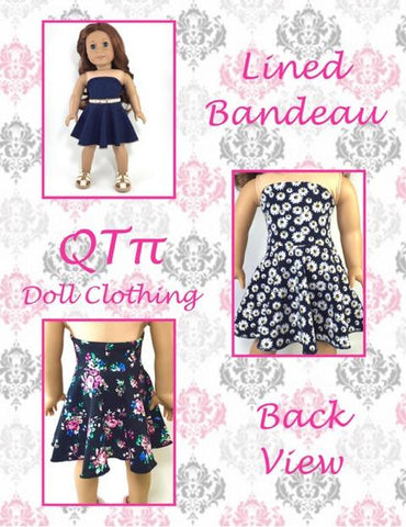 QTπ Doll Clothing 18 Inch Modern Easy As π Bandeau Dress 18" Doll Clothes Pixie Faire