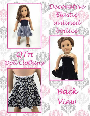 QTπ Doll Clothing 18 Inch Modern Easy As π Bandeau Dress 18" Doll Clothes Pixie Faire