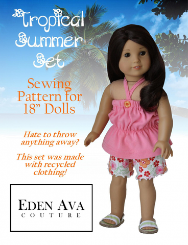 Eden Ava 18 Inch Modern Tropical Summer Set 18" Doll Clothes Pixie Faire