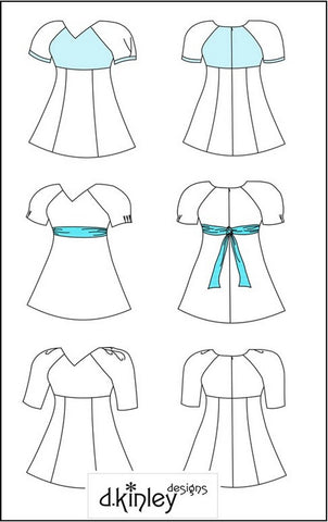 Dkinley Designs 18 Inch Modern E=dK2 Dress 18" Doll Clothes Pattern Pixie Faire