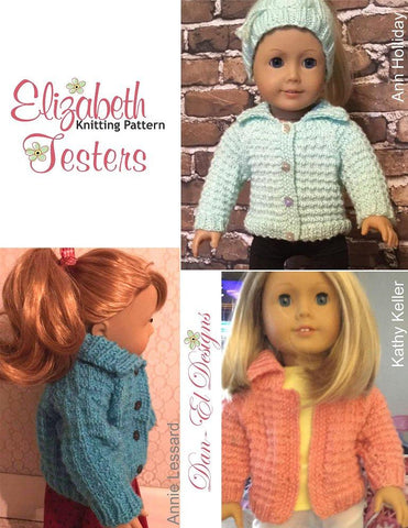 Dan-El Designs Knitting Elizabeth 18" Doll Knitting Pattern Pixie Faire