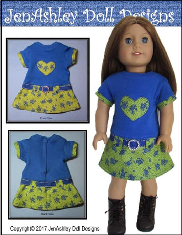 Jen Ashley Doll Designs 18 Inch Modern Ella Rose Dress 18" Doll Clothes Pixie Faire