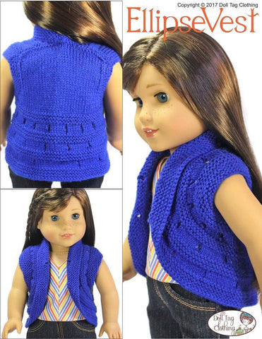 Doll Tag Clothing Knitting Ellipse Vest Knitting Pattern Pixie Faire