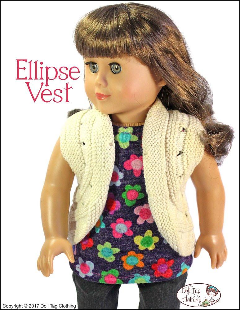 Doll Tag Clothing Knitting Ellipse Vest Knitting Pattern Pixie Faire