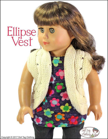Doll Tag Clothing Knitting Ellipse Vest Knitting Pattern Pixie Faire