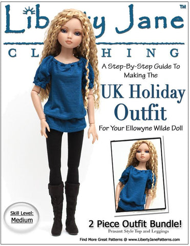 Liberty Jane Ellowyne U.K. Holiday Outfit for Ellowyne Pixie Faire