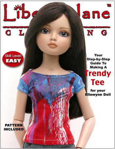 Liberty Jane Ellowyne FREE T-Shirt Pattern for Ellowyne Dolls Pixie Faire