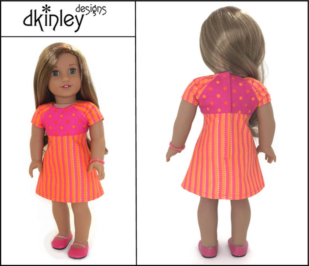 Dkinley Designs 18 Inch Modern Energy Dress 18" Doll Clothes Pattern Pixie Faire
