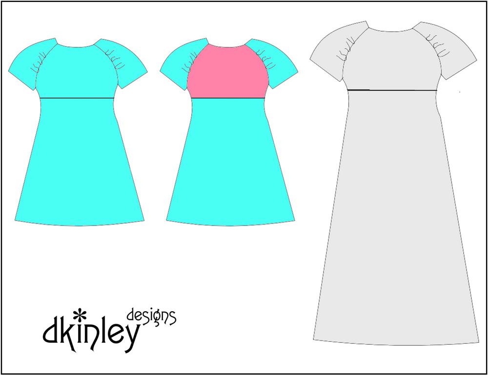 Dkinley Designs 18 Inch Modern Energy Dress 18" Doll Clothes Pattern Pixie Faire