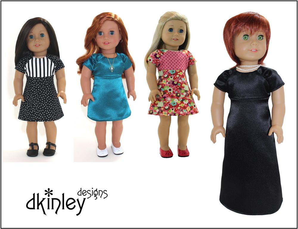 Dkinley Designs 18 Inch Modern Energy Dress 18" Doll Clothes Pattern Pixie Faire