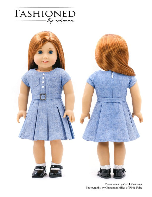 Fashioned by Rebecca 18 Inch Modern Pretty Pleats 18" Doll Clothes Pattern Pixie Faire