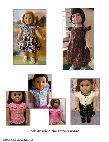 Originals by Gaby 18 Inch Modern Soundside Dress and Blouse 18" Doll Clothes Pixie Faire