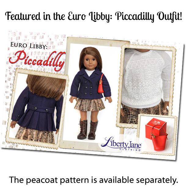 Liberty Jane 18 Inch Modern Piccadilly Sweater and Skirt Bundle 18" Doll Clothes Pattern Pixie Faire