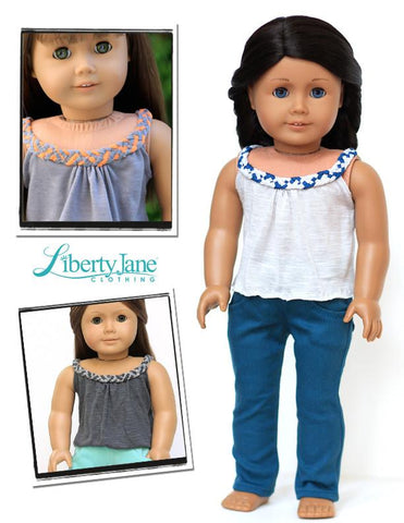 Liberty Jane 18 Inch Modern Sorrento Top 18" Doll Clothes Pattern Pixie Faire