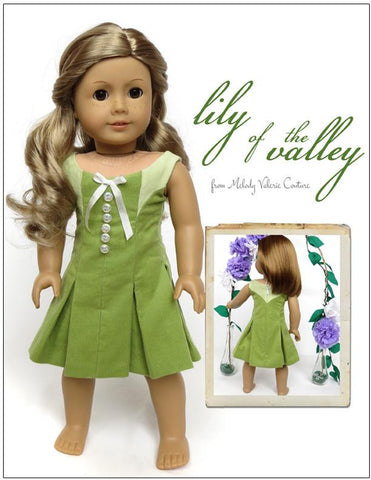 Melody Valerie Couture 18 Inch Modern Lily of the Valley Dress 18" Dolls Pixie Faire