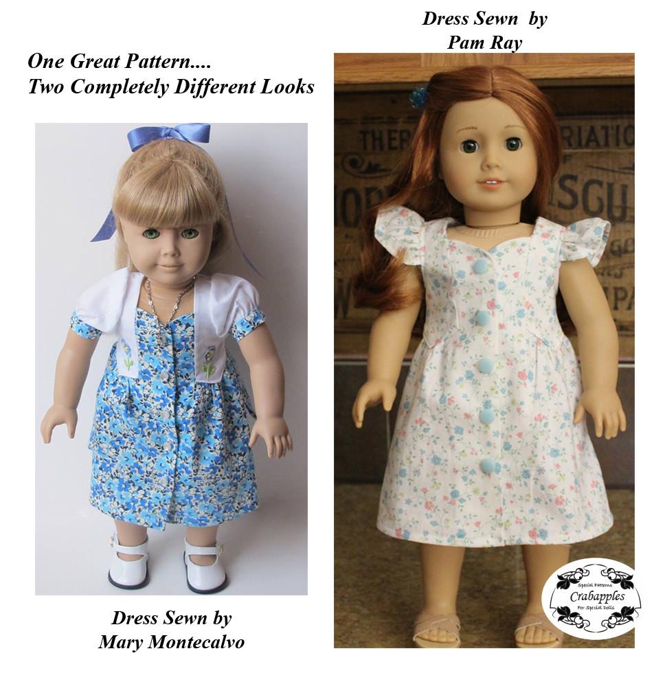 Crabapples 18 Inch Historical Fab Forties 18" Doll Clothes Pattern Pixie Faire