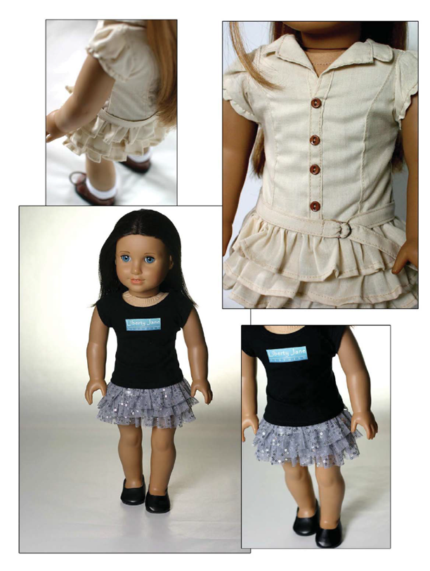 Liberty Jane 18 Inch Modern Faraway Downs Dress 18" Doll Clothes Pattern Pixie Faire