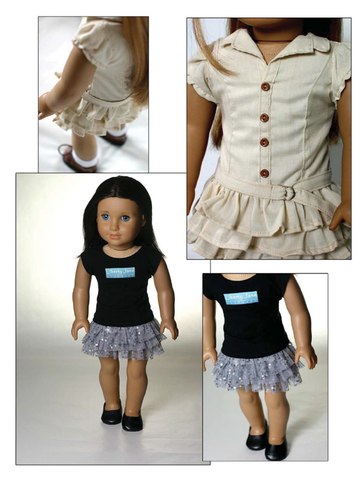 Liberty Jane 18 Inch Modern Faraway Downs Dress 18" Doll Clothes Pattern Pixie Faire