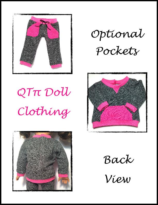 QTπ Doll Clothing 18 Inch Modern Fast Track Suit 18" Doll Clothes Pattern Pixie Faire