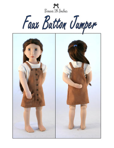 Forever 18 Inches A Girl For All Time Faux Button Jumper for AGAT Dolls Pixie Faire
