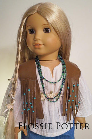 Flossie Potter 18 Inch Modern Favorite Fringed Vest 18" Doll Clothes Pixie Faire
