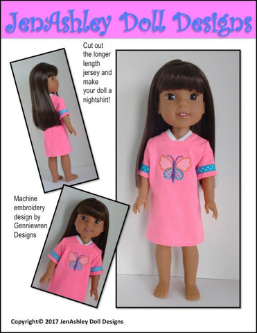 Jen Ashley Doll Designs WellieWishers Relaxed Fit Football Jersey 14.5" Doll Clothes Pattern Pixie Faire