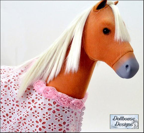 Dollhouse Designs 18 Inch Modern Filly Horse Blanket and Accessories 18" Doll Pet Pattern Pixie Faire
