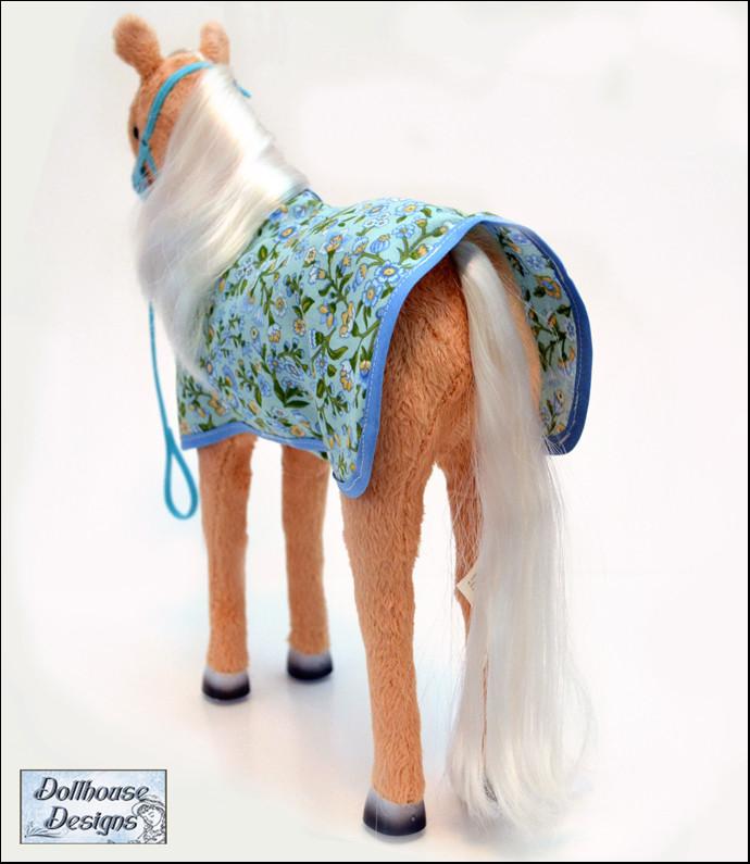 Dollhouse Designs 18 Inch Modern Filly Horse Blanket and Accessories 18" Doll Pet Pattern Pixie Faire