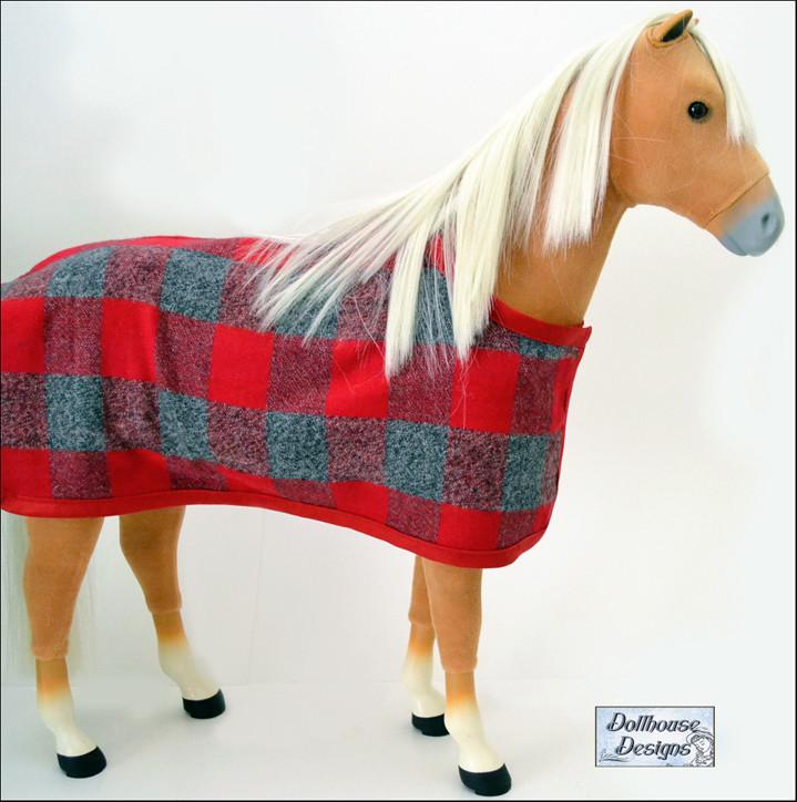 Dollhouse Designs 18 Inch Modern Filly Horse Blanket and Accessories 18" Doll Pet Pattern Pixie Faire