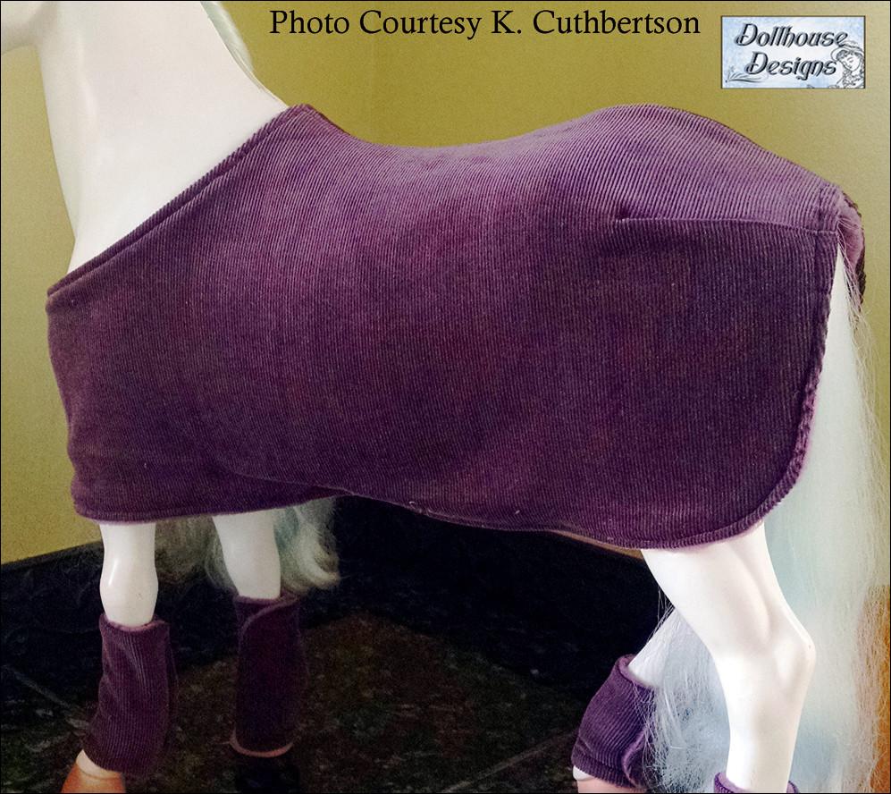 Dollhouse Designs 18 Inch Modern Filly Horse Blanket and Accessories 18" Doll Pet Pattern Pixie Faire