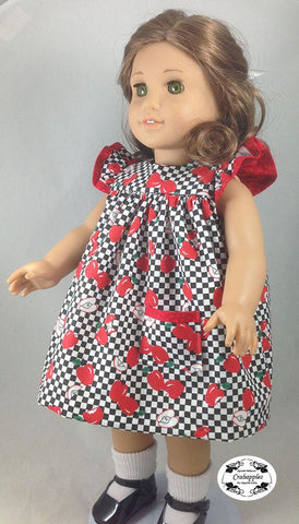 Crabapples 18 Inch Modern Flutter Sleeve Dress 18" Doll Clothes Pattern Pixie Faire