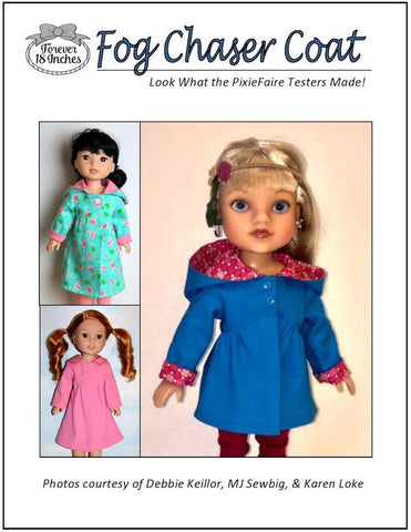 Forever 18 Inches WellieWishers Fog Chaser Coat 14-14.5" Doll Clothes Pattern Pixie Faire
