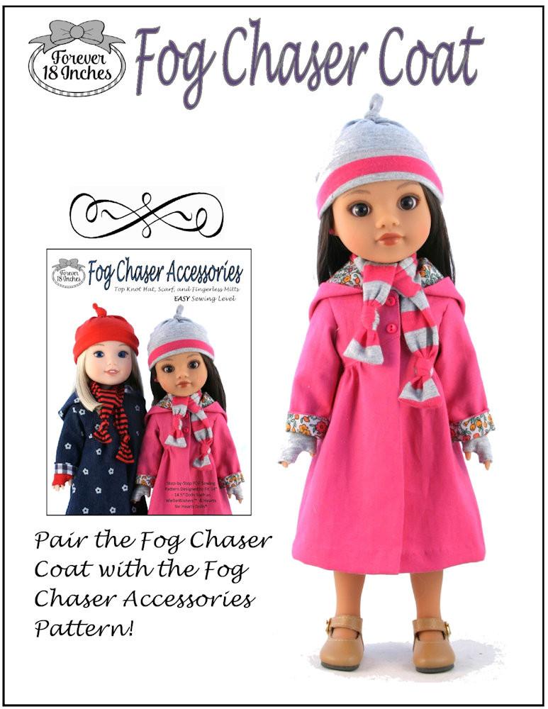 Forever 18 Inches WellieWishers Fog Chaser Coat 14-14.5" Doll Clothes Pattern Pixie Faire