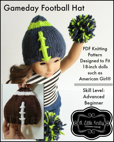 A Little Knitty Knitting Game Day Football Hat Knitting Pattern Pixie Faire