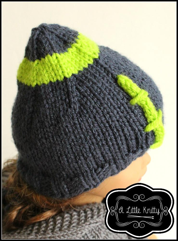 A Little Knitty Knitting Game Day Football Hat Knitting Pattern Pixie Faire