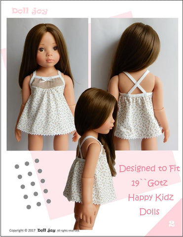 Doll Joy Gotz 19 Inch Camisole and Panties Pattern for 19" Gotz Dolls Pixie Faire