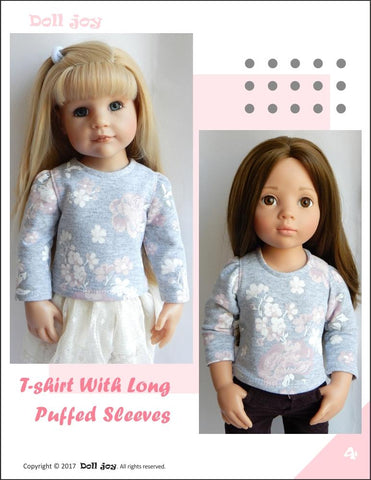 Doll Joy Gotz 19 Inch T-Shirts Pattern for 19" Gotz Dolls Pixie Faire