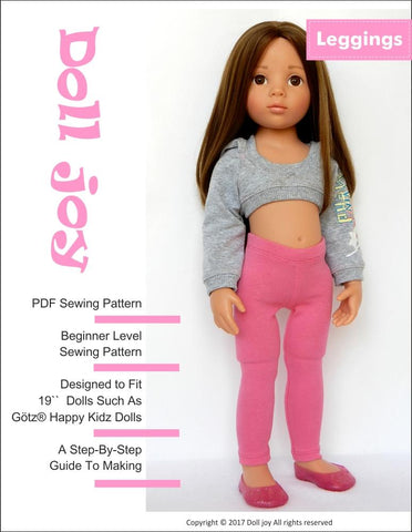 Doll Joy Gotz 19 Inch Leggings Pattern for 19" Gotz Happy Kidz Dolls Pixie Faire